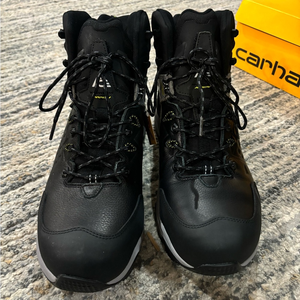 Black Tactical Boots with Reinforced Toe and Slip-Resistant Soles NWT